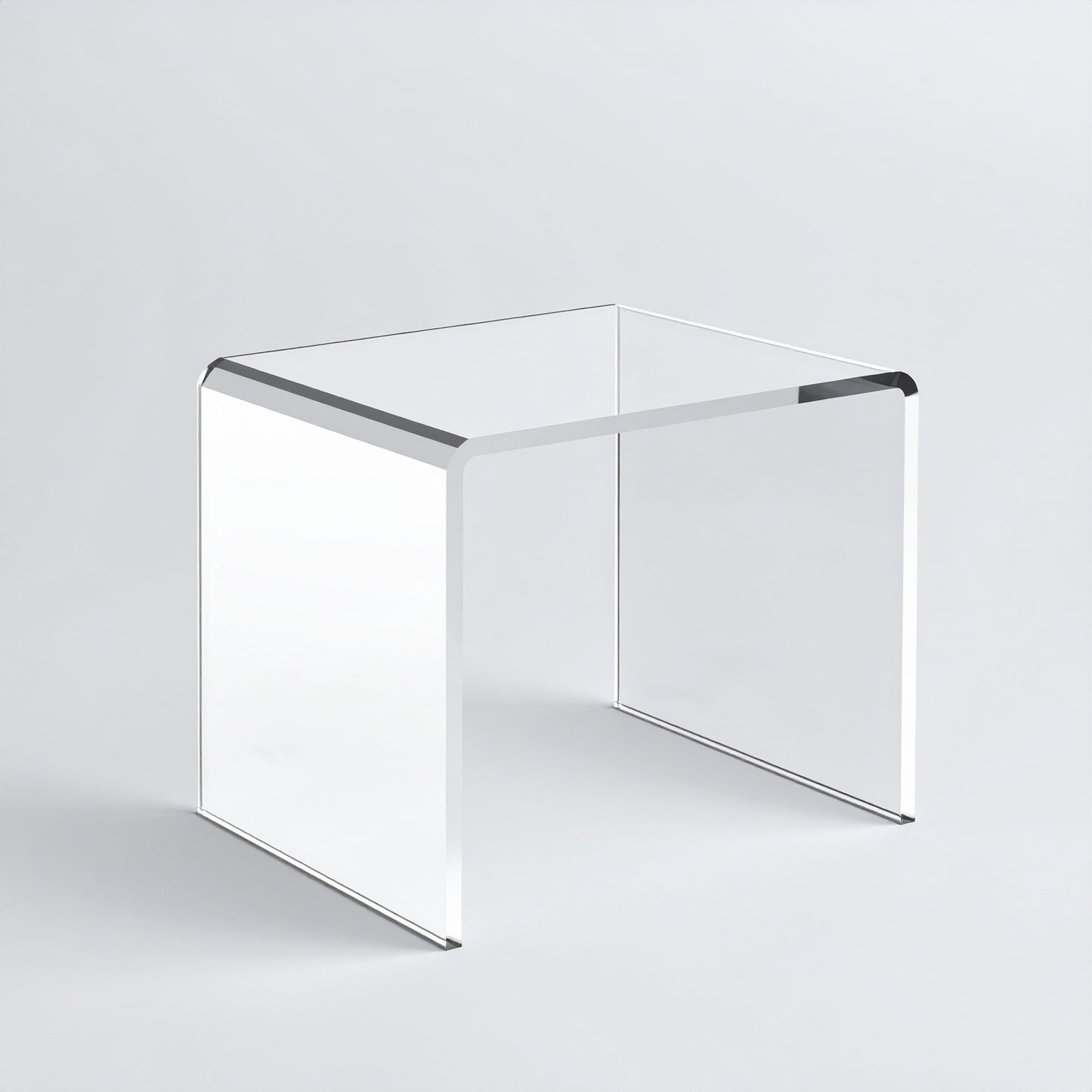 Clear Acrylic Display Riser — 3/8" Thick — Large — Museum Quality – clear acrylic display stand for retail, showroom, or countertop use, size 12 x 12 x 12. Made in the USA by WebAcrylics.