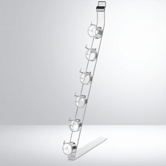 Slatwall-Mount Post Tree — Multi-Arm Display Rack – clear acrylic display stand for retail, showroom, or countertop use, size . Made in the USA by WebAcrylics.