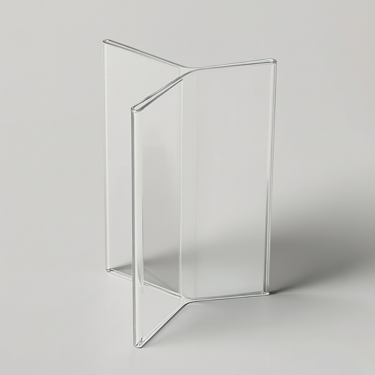 Triple-Section Photo Booth Frame — Holds 6 Strip Photos – clear acrylic sign or literature display holder for brochures, menus, flyers, or signage, size . Made in the USA by WebAcrylics.