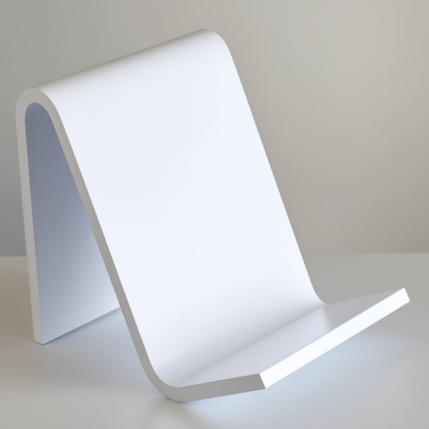 White Business Card & Small Item Holder — Easel — Acrylic – clear acrylic display stand for retail, showroom, or countertop use, size . Made in the USA by WebAcrylics.