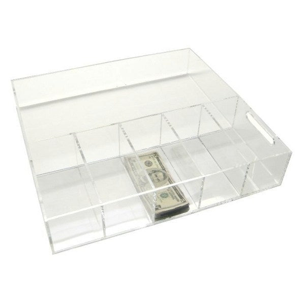 Acrylic Cash Drawer — Clear Till Organizer