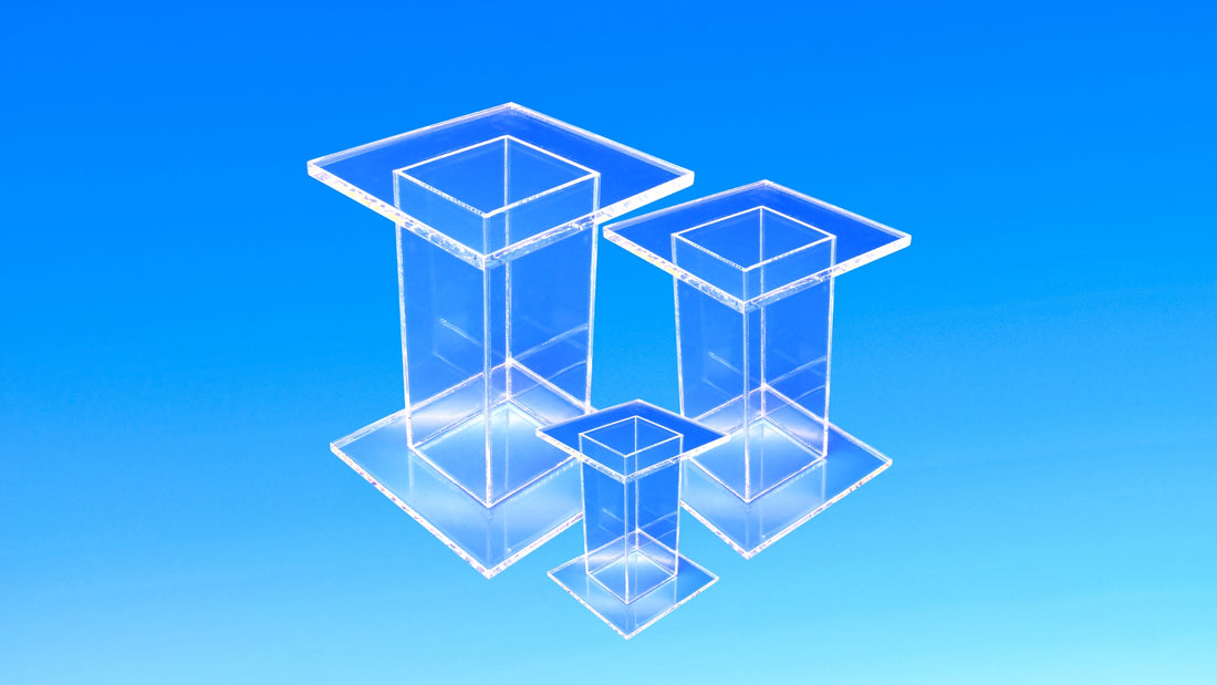 Clear Acrylic Pedestal Stands