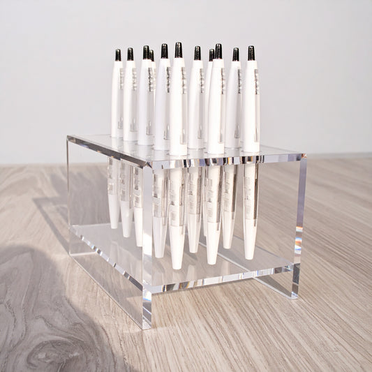 Acrylic Countertop Pen Risers — Clear Display Stands
