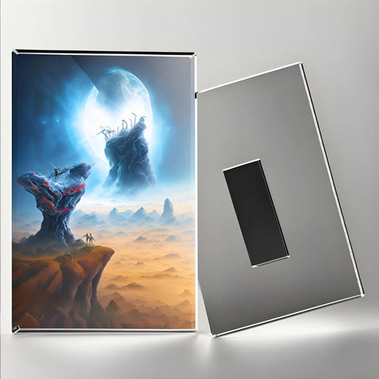 Acrylic Magnetic-Back Photo Frame — Clear Display – clear acrylic sign or literature display holder for brochures, menus, flyers, or signage, size 2.25 x 3.25. Made in the USA by WebAcrylics.