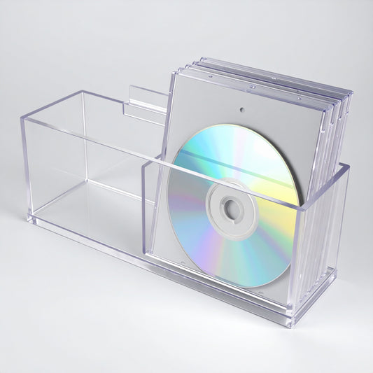 Acrylic Slatwall CD Bin — Clear Media Display