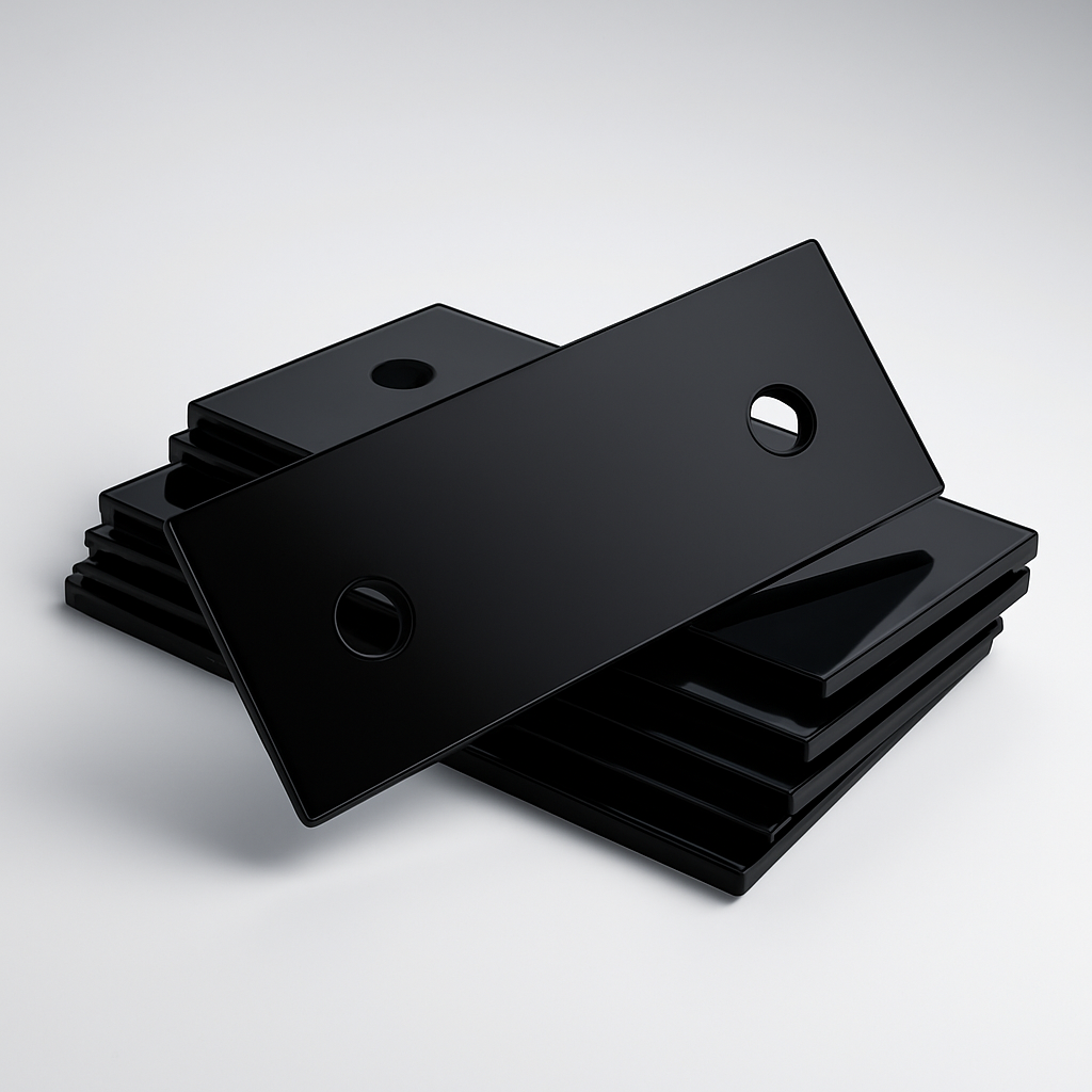 Black Currency Divider — Acrylic Bill Separator – clear acrylic bin, organizer, or holder for retail, office, or countertop use, size . Made in the USA by WebAcrylics.