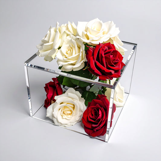 Clear Acrylic Cube Riser Set — Hollow-Bottom — 3-Piece (4″/5″/6″) – clear acrylic bin, organizer, or holder for retail, office, or countertop use, size . Made in the USA by WebAcrylics.