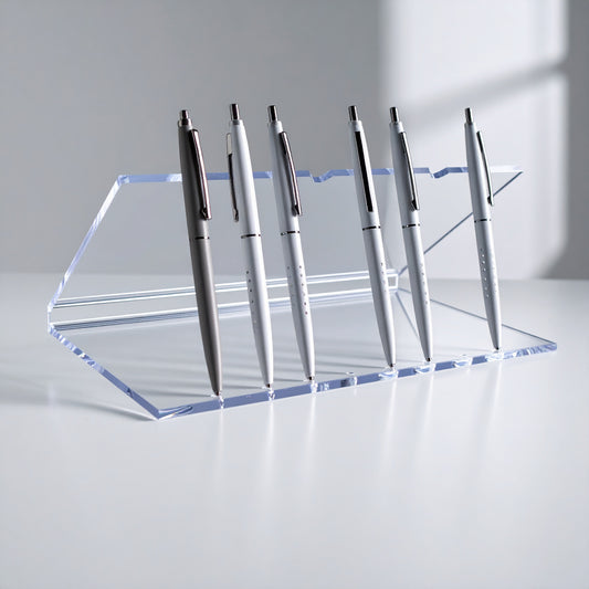 Clear Acrylic Multi-Pen Display — Countertop Stand