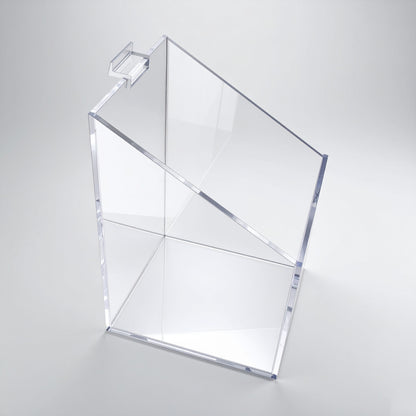 Clear Acrylic Slatwall Bin — Open Slant-Top Attachment