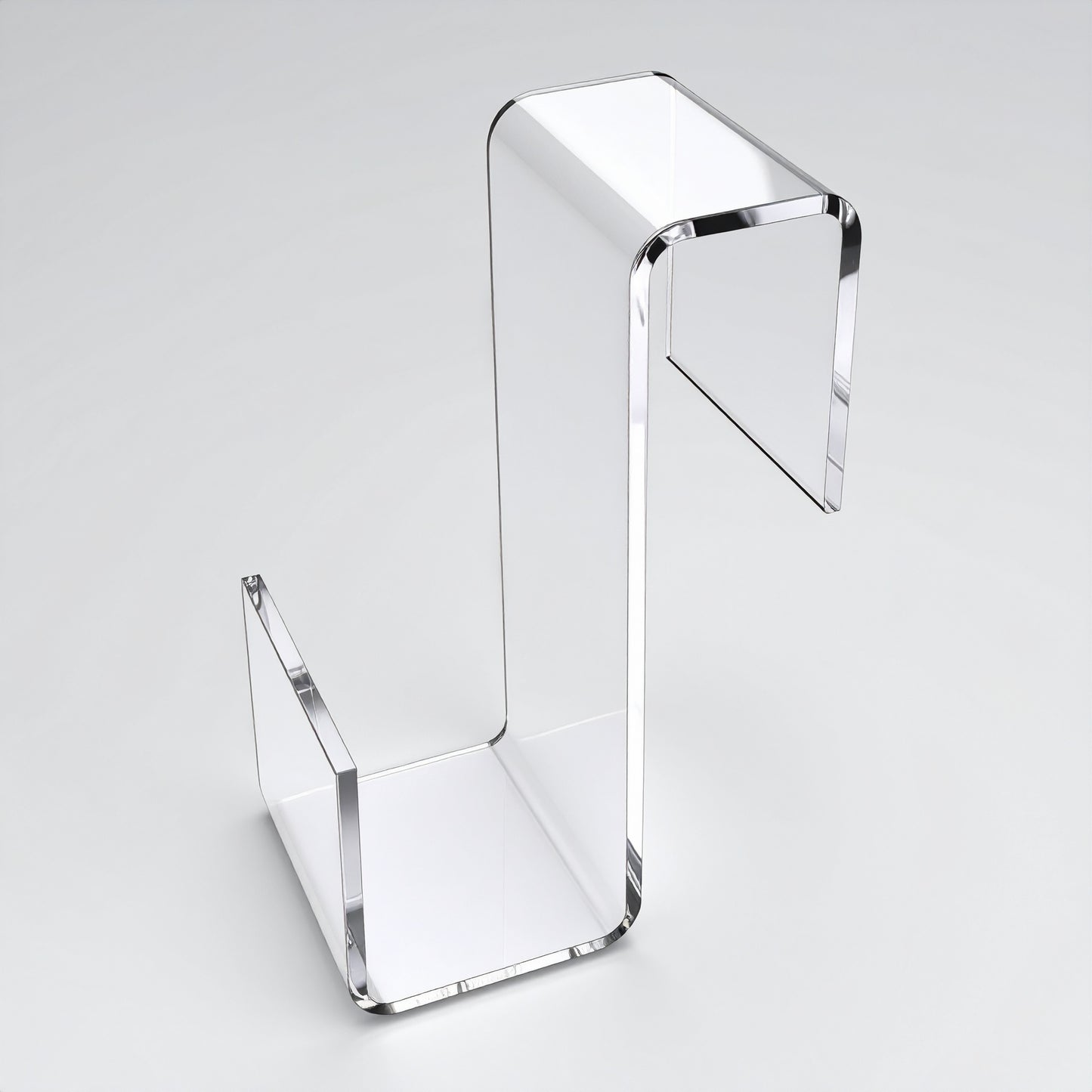 Cubicle Coat & Bag Hanger — Fits 1.5″ & 2.5″ Walls — Clear Acrylic