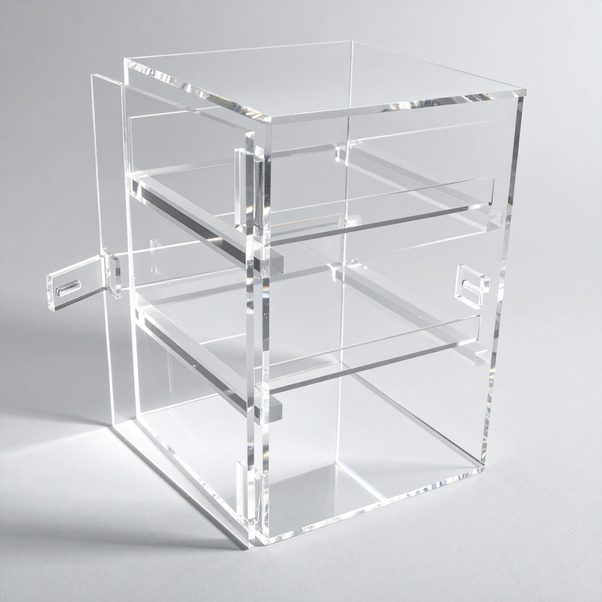 Desiccator Cabinet — Clear Acrylic Lab Storage – clear acrylic bin, organizer, or holder for retail, office, or countertop use, size . Made in the USA by WebAcrylics.