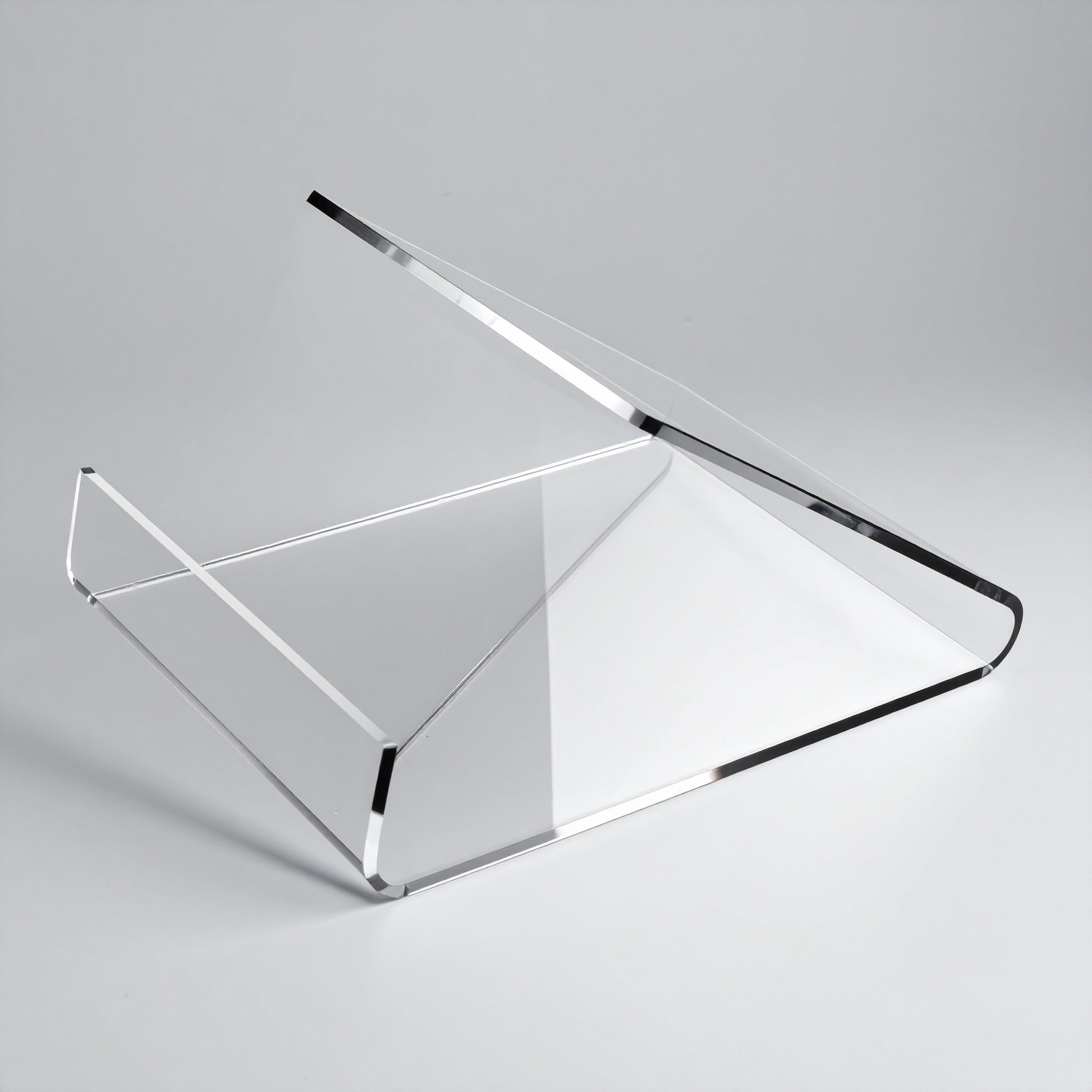 Economy Small Easel-Style Cell Phone Display — Clear Acrylic – clear acrylic display stand for retail, showroom, or countertop use, size . Made in the USA by WebAcrylics.