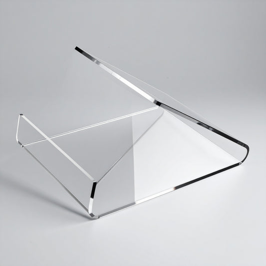 Economy Small Easel-Style Cell Phone Display — Clear Acrylic – clear acrylic display stand for retail, showroom, or countertop use, size . Made in the USA by WebAcrylics.