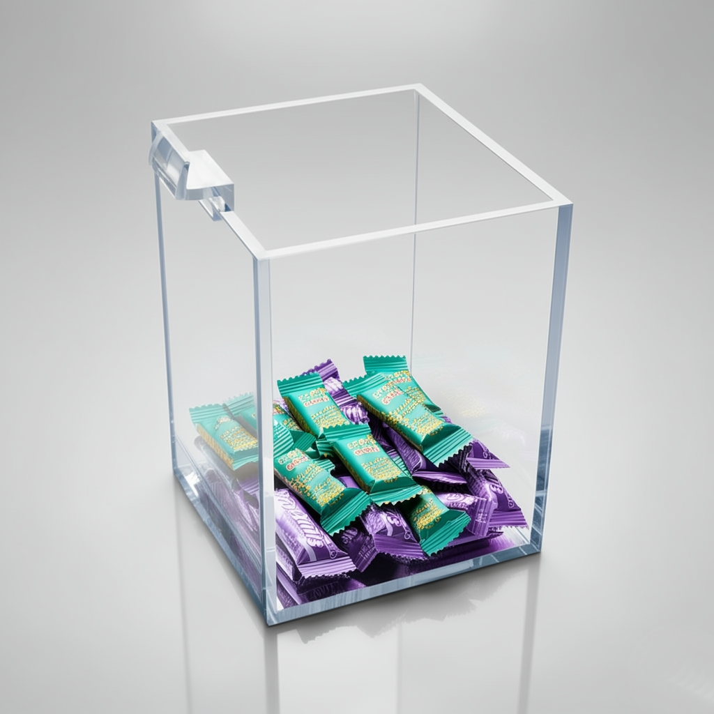Acrylic Slatwall Bin — Clear Display Organizer