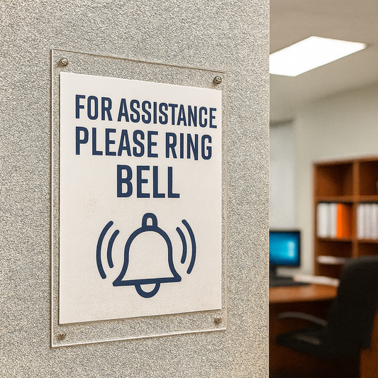 Wall-Mount Acrylic Sign Cover — Clear Protective Overlay