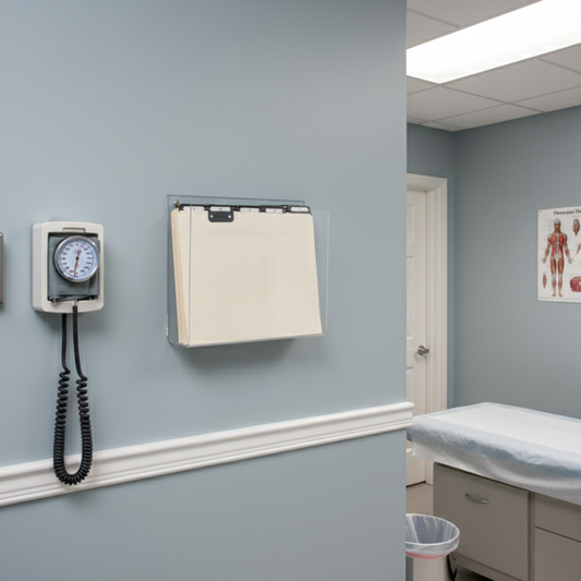 Wall-Mount Chart Holder — Clear Acrylic