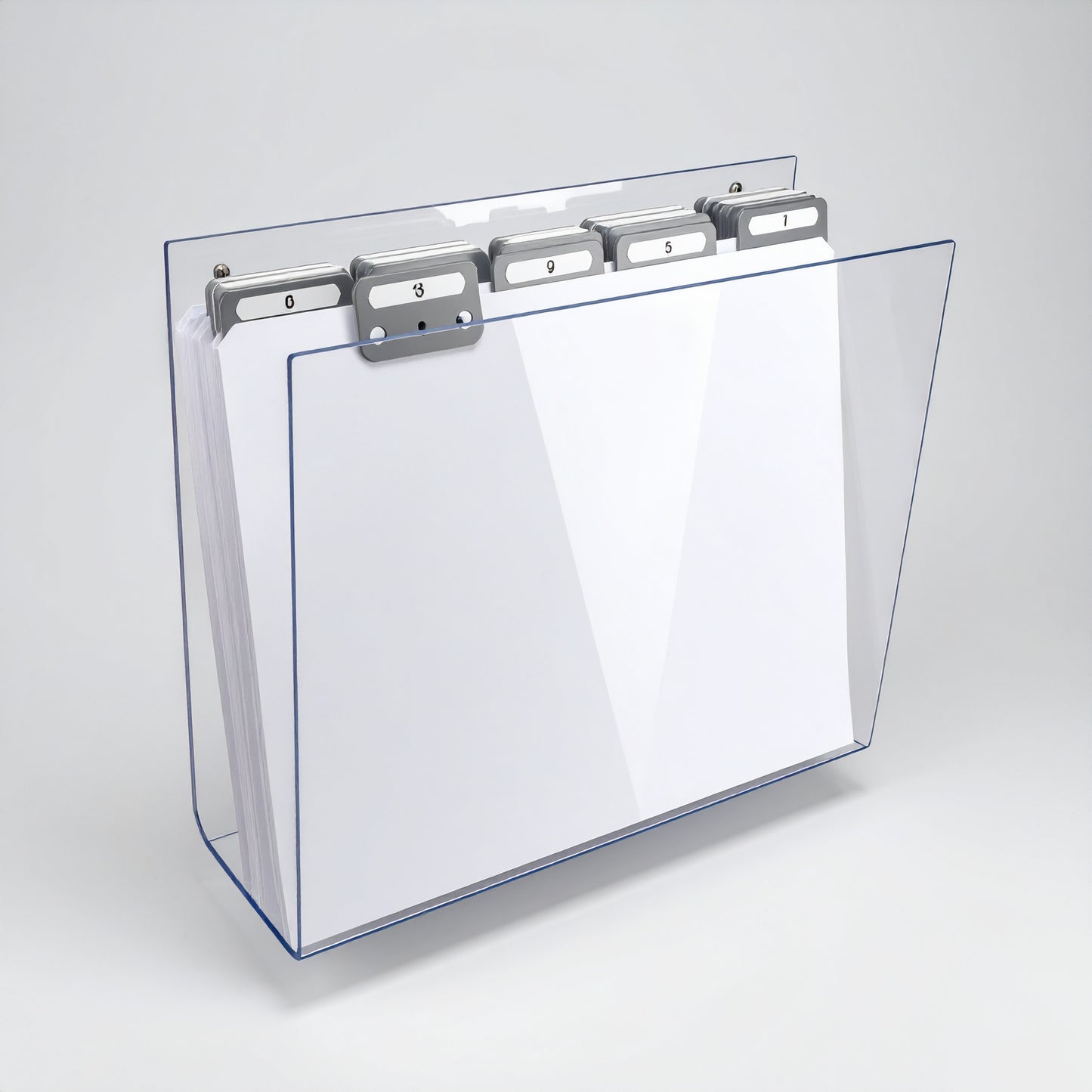 Wall-Mount Chart Holder — Clear Acrylic