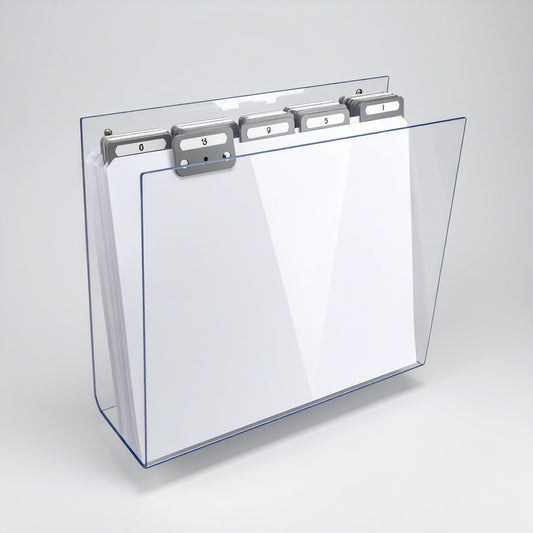 Wall-Mount Chart Holder — Clear Acrylic