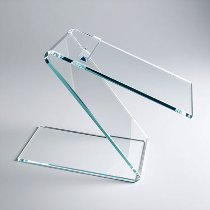 Z-Style Shoe Riser — Clear Acrylic – clear acrylic display stand for retail, showroom, or countertop use, size 3 x 5. Made in the USA by WebAcrylics.