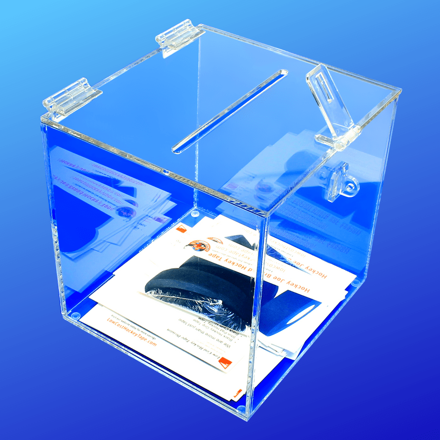 Acrylic box for contests, raffles and storage