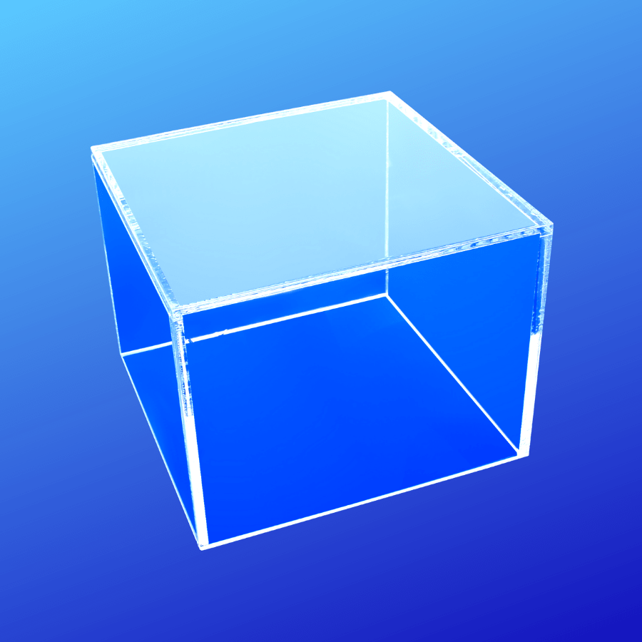 Acrylic cube display risers