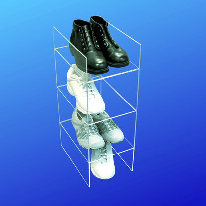 Acrylic shoe storage shelf