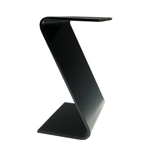 Z shaped black acrylic display riser