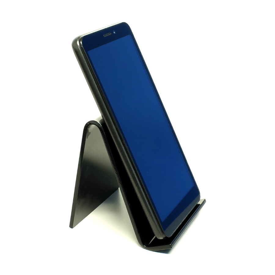 Black acrylic smartphone stand