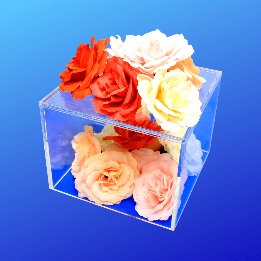 Clear acrylic cube risers