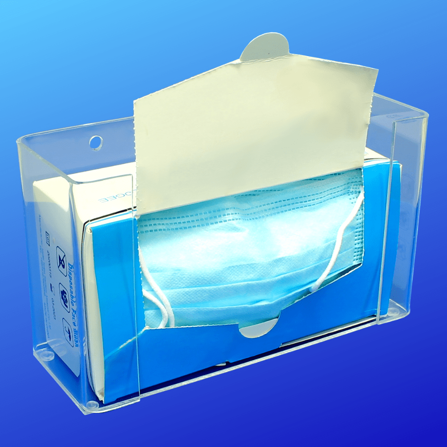 Face mask box holder dispenser