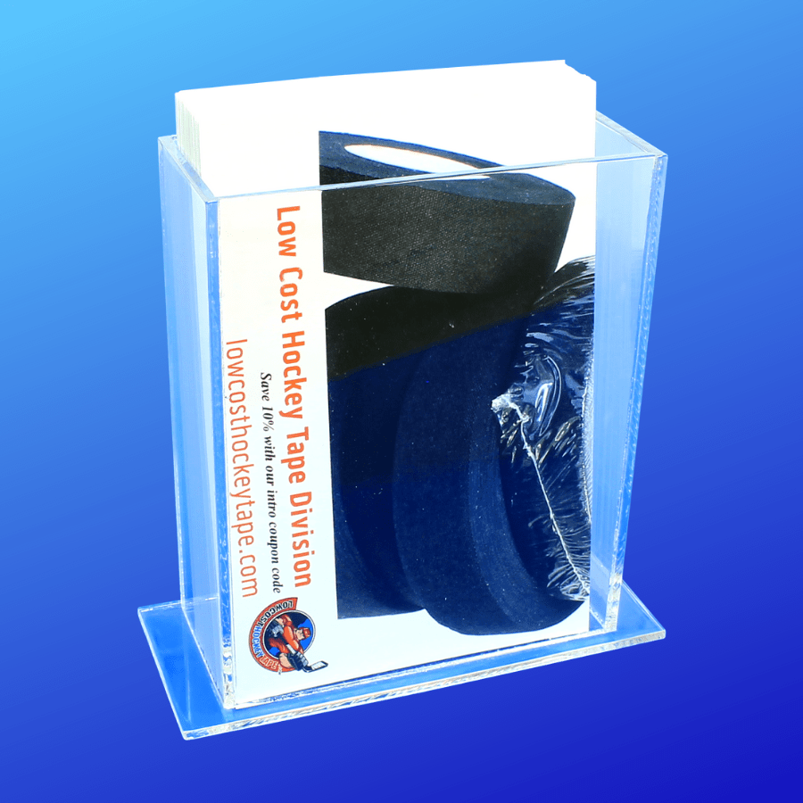 Acrylic rectangle literature holder on a base