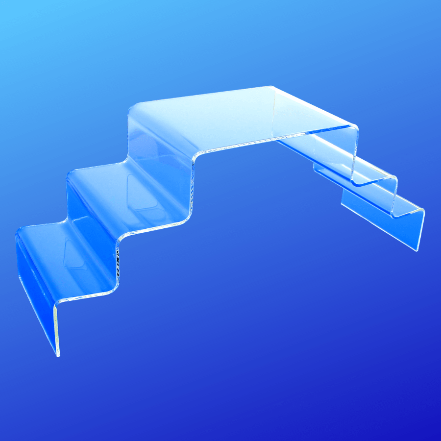 Acrylic stand with three levels for displaying items