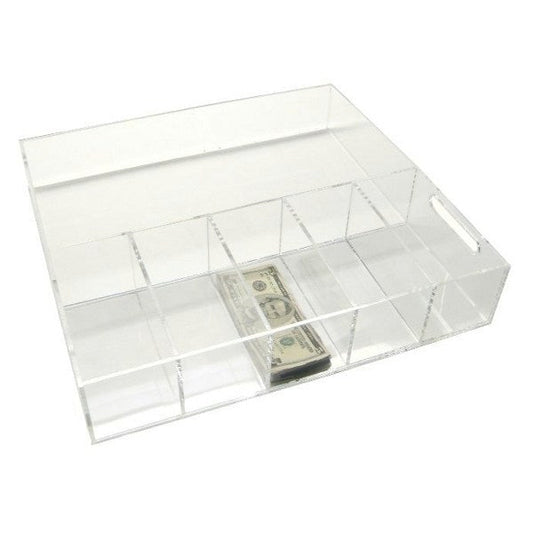 Acrylic Cash Drawer — Clear Till Organizer