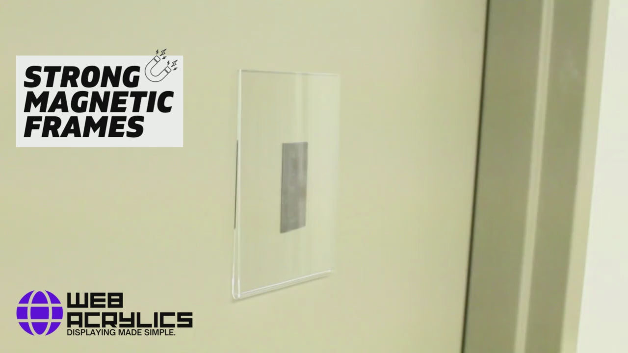 Strong magnetic frames for pictures, signs and advertisements.