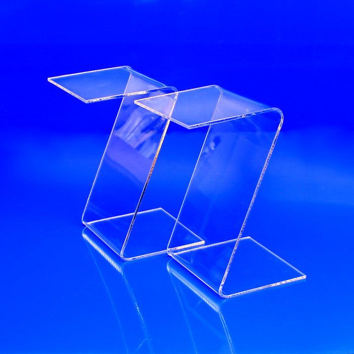 Z shaped acrylic display riser